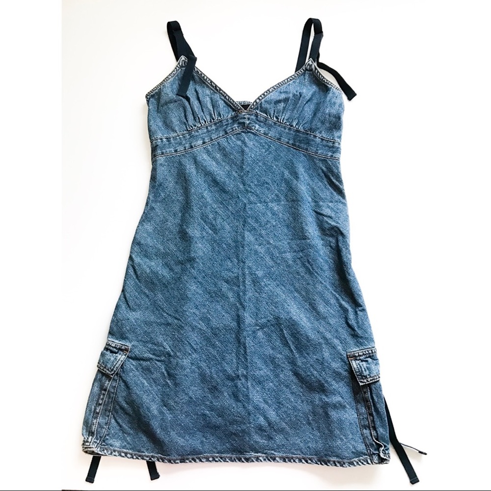 DKNY Jeans Denim Dress 100% Cotton Sleeveless 5